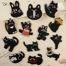 고양이 옷 패치 와펜 13종세트 와펜 패치 스티커, 1개, 혼합