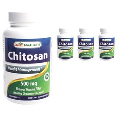 Best Naturals 幾丁聚醣美體錠 500mg 無糖 無麩質, 120顆, 4罐