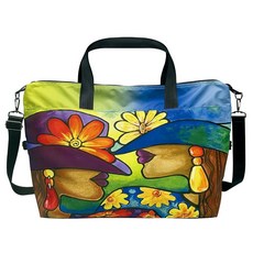 Shades of Color 아프리카계 미국인 여성용 체육관 가방 스포츠 여행용 더플 백 어깨끈 멀티 라지