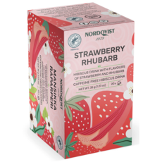 Nordqvist 草莓大黃水果茶（20入）- 無咖啡因天然水果茶，清新舒暢的味蕾享受, 20個, 茶包