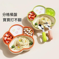 寶寶餐盤 分格 嬰兒餐盤 兒童吸盤餐具, 餐盘吸管 餐盤吸管, 1個, 單一選項