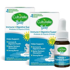 컬처렐 베이비 이뮨 다이제스티브 유산균 비타민D 드롭스 Culturelle Baby Immune Digestive, 2개