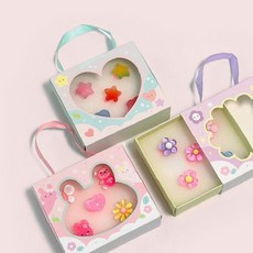 투명 핸드백 장식 반지세트 5p 어린이 소꿉놀이 역할놀이 패션 액세서리 유치원