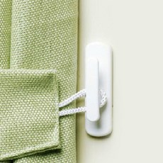 간편부착 후사고리 커튼걸이 2P 끈고정 후크 DIY 부속 커튼묶음 부자재, 1개