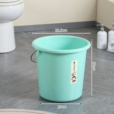 水桶家用手提加厚塑料桶學生宿舍洗衣洗澡桶洗漱套裝儲水桶可, 【1673中號-綠色】26