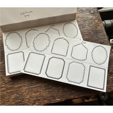 莫莫日貨 日本進口 大枝活版室 活版印刷 邊框便籤本 便條紙 (共3色)撕線設計方便記事, 1個, 01.黑色邊框, 黑色