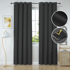 와이스타일 100% 단열 암막 커튼막 커튼 세트 고밀도 암막커튼 사계절 암막커튼 세트 작은창문 암막커튼 거실커텐 방창커튼 2P