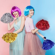 행사 연출용 컬러 포인트 응원 장식 수술, 응원수술 초록