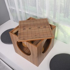 바둑 좌식테이블 바둑판 장기판 책상 두꺼운 알까기 오목판 대국, 기본형, 표준(480x480x410)쿠션2개, 1개