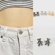 셀프 허리줄이기 블랙 곰들이 매직단추 빈티지단추 요술단추 바지단추 실용적