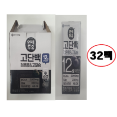 연세두유 고단백 검은콩 & 고칼슘 두유, 190ml, 32개