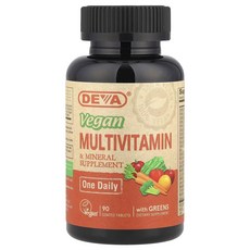 Vegan綜合維他命礦物質膜衣錠, 90錠, 1罐
