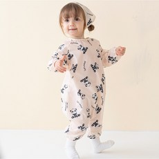 아이레빗 국내생산 아기 유아 미술가운 방수 전신 문센 촉감놀이 모래놀이, 판다