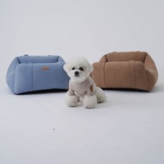강아지 손잡이 카시트 대형 1P 애견 차량 외출 방석 rkr32738LN, 블루