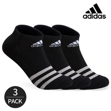 아디다스 남성 앞삼선 배색 스니커즈 3P BK, 3족세트_BK/FREE