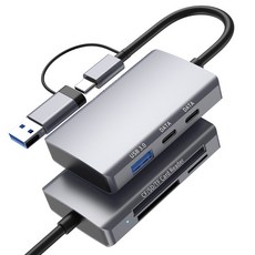 Type-C集線器 USB3.0多合一HUB CF/SD/TF手機OTG多功能讀卡器, 1個, 208HUB讀卡器