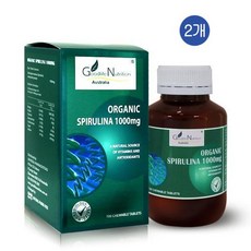 굿라이프 뉴트리션 스피루리나 1000mg 츄어블 타블렛 Goodlife Nutrition Spirulina Chewable, 100정, 2개