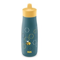 NUK Mini Me 플립 빨대 유아용 물병, 15 Ounces, Nature