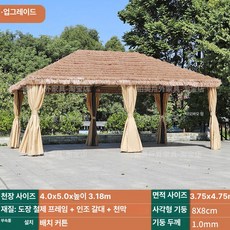 52QUAD 조립식파고라 고정어닝 차광망 천막 차양 햇빛가림막 선쉐이드 대형파라솔, 8cm 천장 4x5 m 6 초가