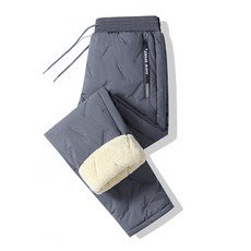 INEW SPORT 大尺碼加絨加厚保暖長褲 M-8XL 防風防水刷毛衝鋒褲 男女同款 灰色 直筒/束腳 2XL