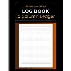 다목적 및 맞춤형 로그북: 빈 10열 원장 칼럼 노트 패드 & 로그북 비즈니스 데이터 기록회계 영업 운영 재고 순위 110페이지