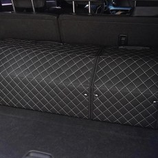 소나타 DN8 디엣지 호환 세차용품박스 트렁크정리함 가죽, AP13-M블랙, 블랙