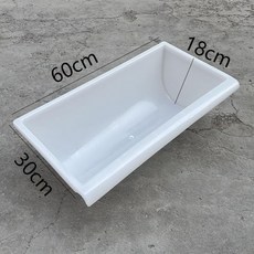 대형 여물통 플라스틱 사료통 가축 식수대 방수, 1개, 1L, 0.6m 화이트 암양 먹이통 둥근바닥