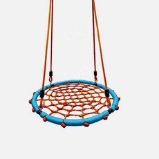 원형 그네 놀이터 해먹 캠핑 실내 야외, G. 그린오렌지 60CM, 1개