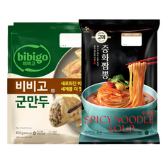 (꾸리미) 중화요리 만두세트 (중화짬뽕+군만두), 1세트, 450g