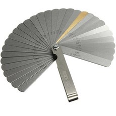 필러 게이지 32매 두께 게이지 - 인치 mm 겸용 - 간극 틈새 측정 공구 - 스테인리스 블레이드, 1개