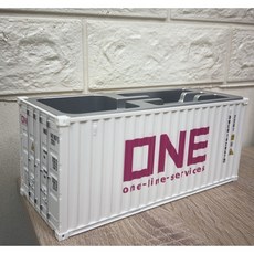 阿莎力2店 1:30 貨櫃置物盒 遙控盒 迷你貨櫃 高質感 長榮 ONE 貨櫃模型, 1個, 白色-ONE