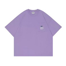 老皮衣櫥 七色撞色標語口袋, 紫色,XL