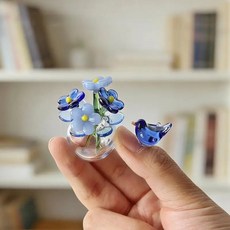유리 꽃 장식 선물 수공예 조각품 꽃다발 꽃병 홈룸용 미니, 7. A7
