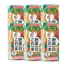 카고메 무염 토마토 주스 무첨가 HDL콜레스테롤 리코펜 혼합 과일채소 주스 200mlx6병, 1개, 200g