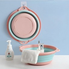 폴딩 세수 대야 대형 핑크79m4+6gsU
