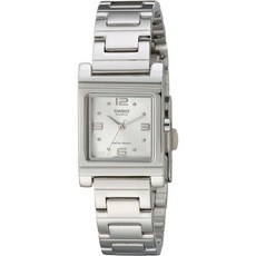 Casio 카시오 여성용 LTP1237D-7A Silver-Tone Shell White 다이얼 워치 603966