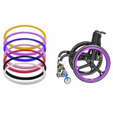 휠체어 핸드림 커버 고무 겨울 미끄럼 방지 일체 1쌍, 07. 하늘색, 1개