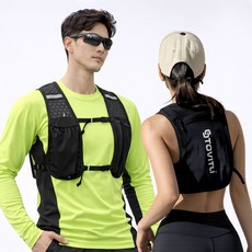 러닝조끼 초경량 러닝베스트 트레일러닝 마라톤, 1개, 블랙