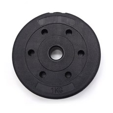 바벨 원판 중량 역기 플레이트 PVC, 1kg, 1개