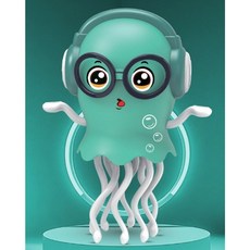 인터넷 유명 상품 마법 춤추는 문어 해파리 전동 자동 장애물 회피 8개 발 어린이 장난감 대리 배송, 장난감만 발송됩니다(배터리 지참)., 녹색 해파리