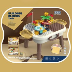 BOWIA 8408A 兩用積木桌 附配件11件 適用3歲以上, 【大顆粒】積木桌