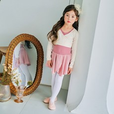 TABLIER 韓國產雪紡芭蕾舞緊身衣組合 玫瑰色