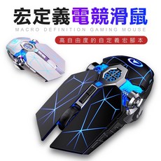 7D按鍵巨集腳本編程電競滑鼠，4段DPI呼吸燈，電腦筆電遊戲滑鼠, 白色-爆裂紋, 白色-爆裂紋