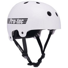 Pro-Tec Old School Low PRO Asia Fit 인증 헬멧 - 스케이트보드 BMX 자전거 및 롤러 스케이팅에 이상적, 유광 화이트