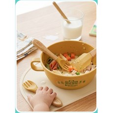 아동 간식 식사 옥수수 소재 양손 손잡이볼 그릇, 소
