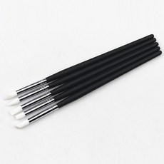 矽膠筆套裝 矽膠筆 油畫棒擦拭筆 刮膠筆 橡膠筆 五支入 美甲 留白液 陶藝 塑形, 1個, 3mm五件套(白)