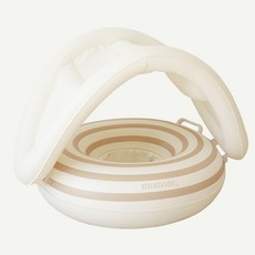 모모네 25SS 아기 유아 물놀이 보행기 그늘막 캐노피 차양막 튜브, 1개, 스트라이프