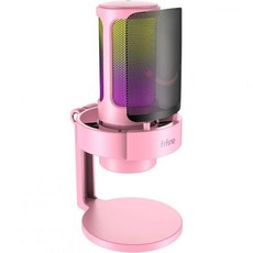 FIFINE USB 스트리밍 게이밍 마이크 PC Condenser Desktop Mic for 비디오 Home use YouTube with RGB 컨트롤 Gain Knob 3, A8P-Desktop