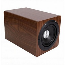 Dpofirs 전원 서브우퍼 6.5인치 100W RMS 액티브 접지 강화 음향 구조 홈 시어터 및 오디오 시스템용 오크 우드 그레인 캐비닛 미국 플러그, US Plug
