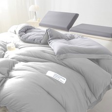 SeekFun 두꺼운 극세사 겨울 이불 프리미엄 따뜻한 정전기방지 가정용, 라이트 그레이